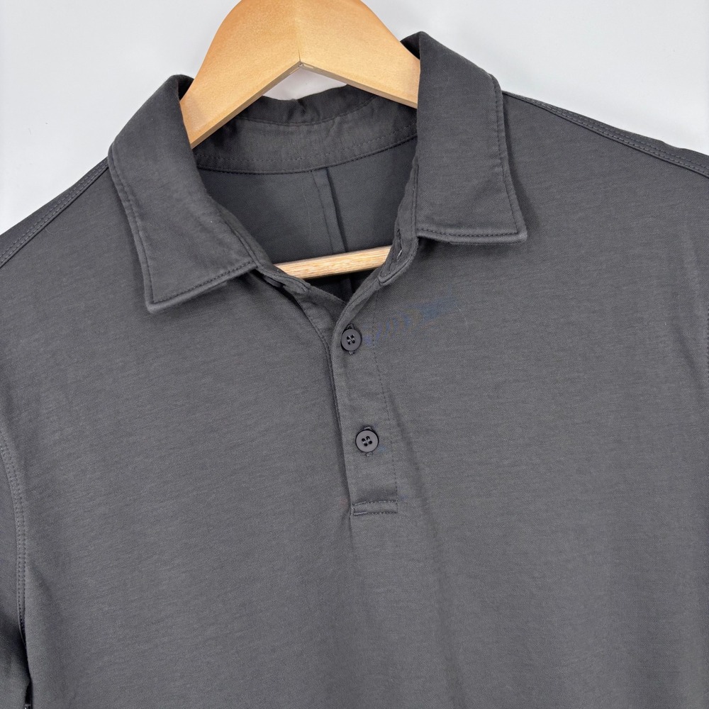 Jack Archer Polo Shirt Mens Medium Gray Short Sleeve Cotton Nylon Tech Jetsetter